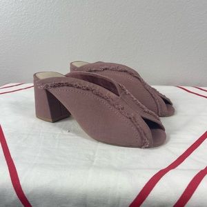 Seychelles Pink Blush Raw Edges Open Toe Heels